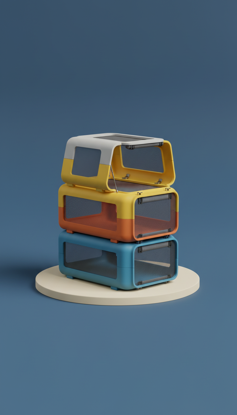 Modular Pet Carrier With Mesh Sides